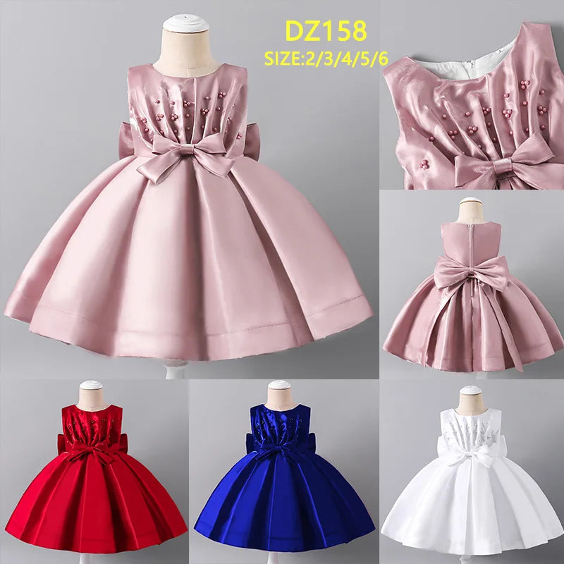 Toddler Baby Girl Party Dresses Infant Birthday Princess Dress Girls Wedding  Gown Children Clothes