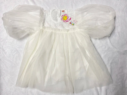 New Baby Dresses Autumn Children's Dresses Girls'dresses With Flowers Yarn Tulle Puffy Sleeve Jasmine Princess Party 1-7 Years