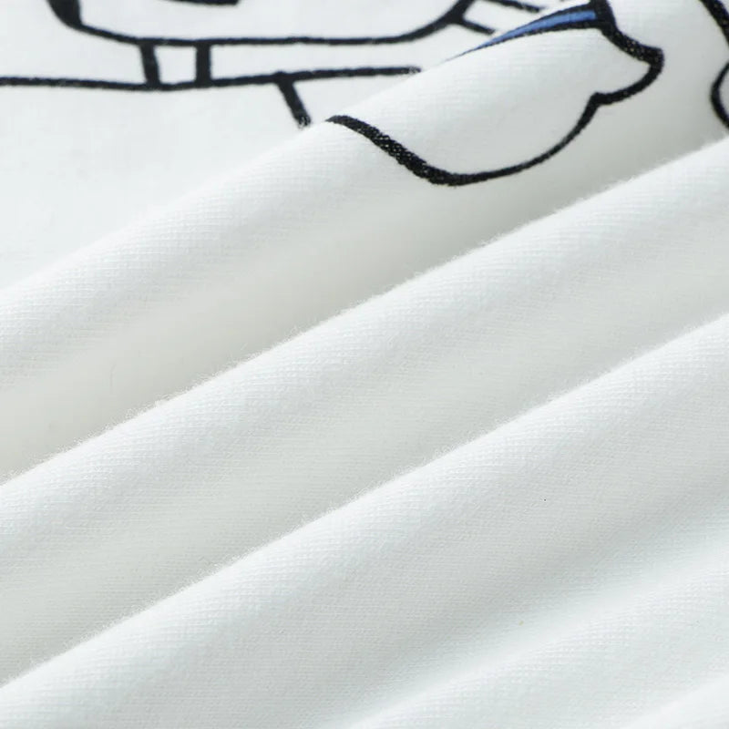 Summer Cartoon T-Shirt+Shorts 2-Piece Clothing Set Cotton Kids Boys Girls Casual Tracksuit Clothes Suits Outdoor Fashion 2-12Y