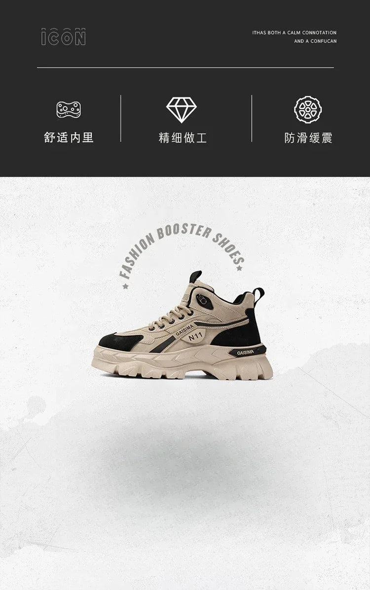 Men's Work Shoes 2025 New Breathable Slip-On Anti-Slip Wear-Resistant Casual Sports Shoes Thick Bottom Labor Protection