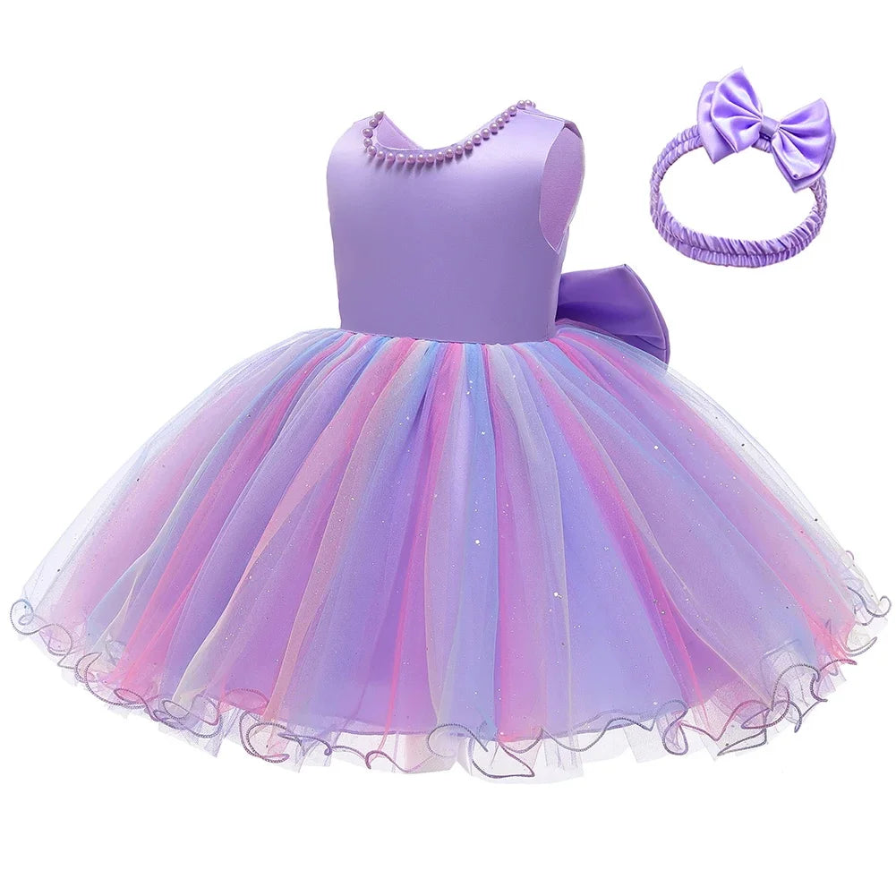 2024 Newborn Dress For Girls Kids Baptism Dresses Baby Girls 1st Birthday Wedding Princess Dress For Bridesmaids Infant Vestidos