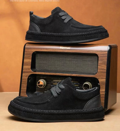 Men's Shoes Are Fashionable Brown Casual Shoes Made of Durable Suede Material Comfortable Walking Shoes Suitable for Daily Wear (Available)