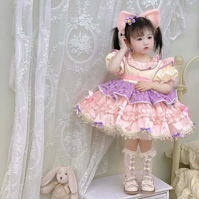Spanish Girls Dress Baby Girls Party Dress for Kids Girl  Kids Dresses for Girls Prom Dresses Flower Girl Dresses for Weddings