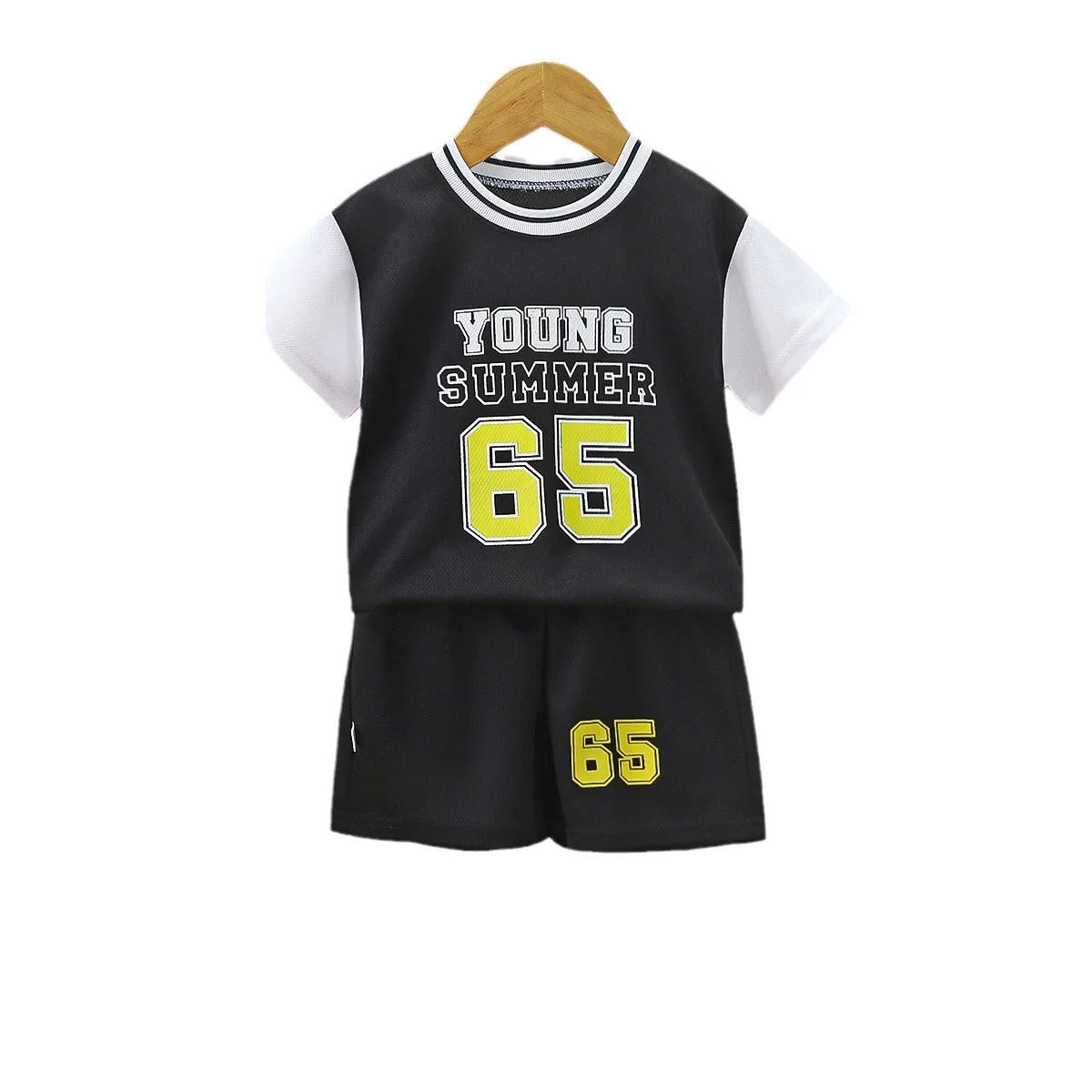 Children Boys 2PCS Clothes Sets Summer Babys Boys Short Sleeve Breathable Basketball T-shirts Shorts Outfit Kids Boys Tracksuits