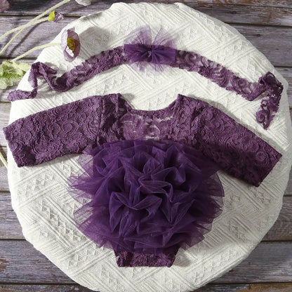 Baby Tutu Dress Newborn Photography Outfit  Lace Girl Princess Dress Romper Baby Gifts Photo Shooting Clothing