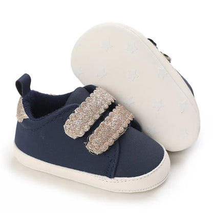 Classic Newborn Baby Shoes White Casual Shoes Boys Girls Shoes Fashion Sneakers Soft Sole Non-Slip Toddler Shoes First Walkers