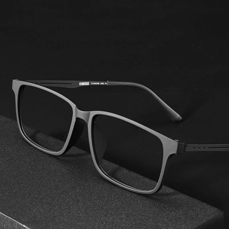 Ultralight Black Reading Glasses For Men TR90 Metal Prescription Glasses Blue Light Blcoking
