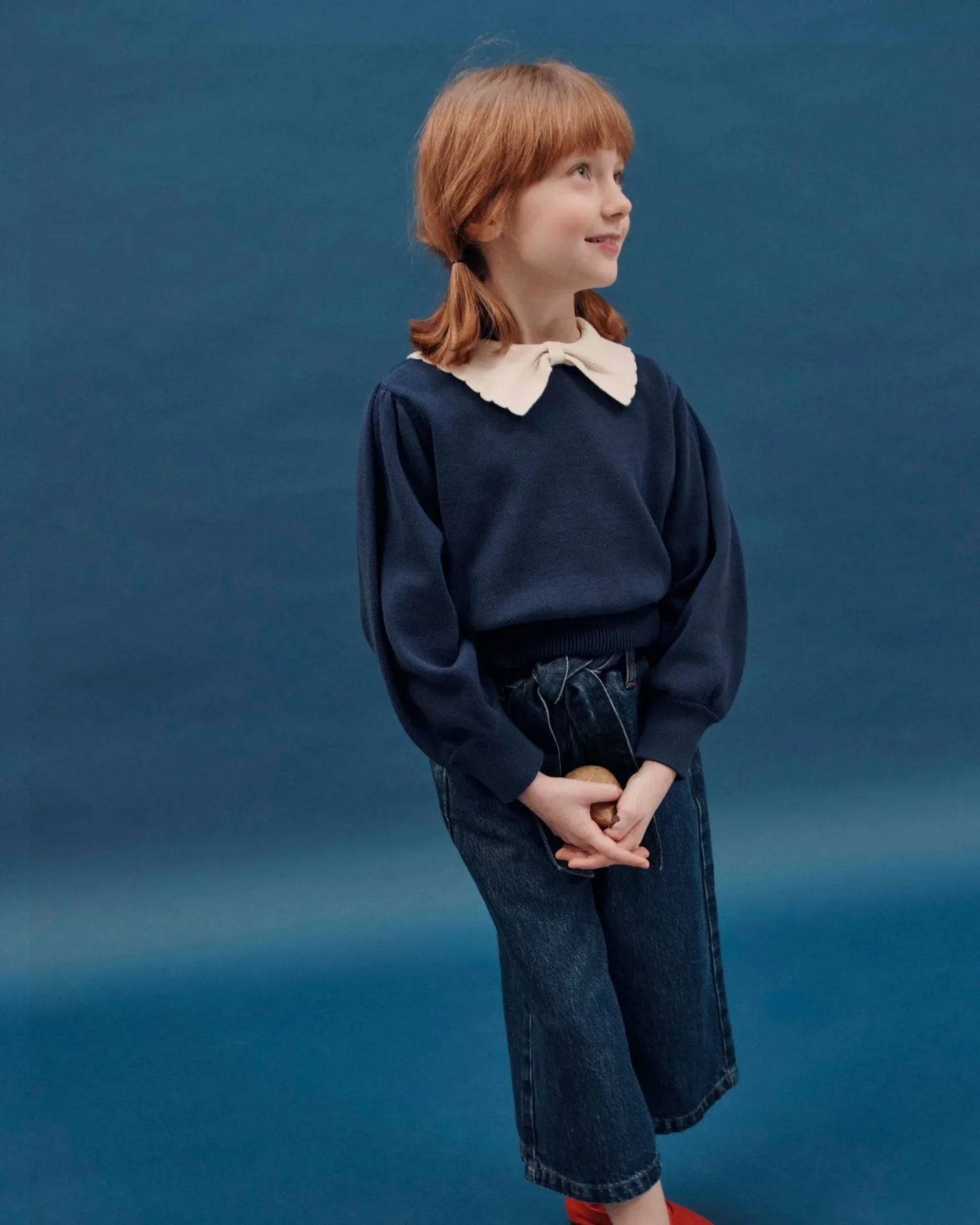 Girls' Dresses 2025 Fall New Arrivals Printed Embroidered Princess Dress Cotton Warm Girls' Jacket Peter Pan Collar Knit Sweater