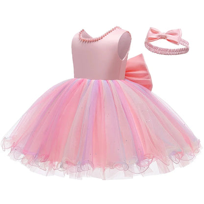 2024 Newborn Dress For Girls Kids Baptism Dresses Baby Girls 1st Birthday Wedding Princess Dress For Bridesmaids Infant Vestidos