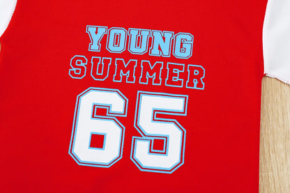 Children Boys 2PCS Clothes Sets Summer Babys Boys Short Sleeve Breathable Basketball T-shirts Shorts Outfit Kids Boys Tracksuits