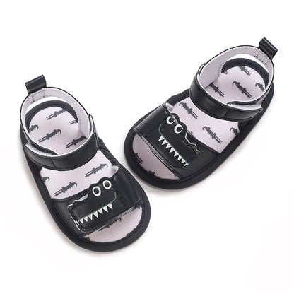 PU Cute Cartoon 0-18M Newborn Baby Boys Summer Shoes Sandals First Walkers Newborn Shoes Casual Soft Sole Sandals 4 Colors
