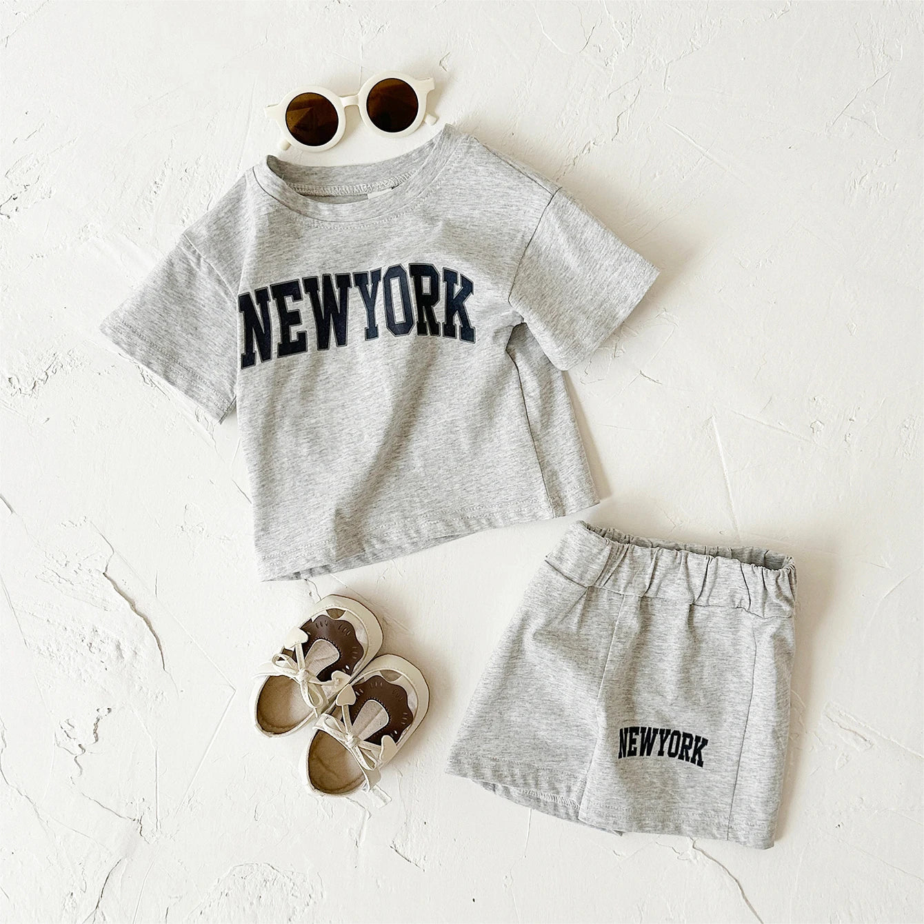 Summer Hot Baby Boys Clothes Pure Cotton Short Sleeved+Shorts Set Letter Printed T-shirt Sports Set Baby Girl Newborn 2PCS
