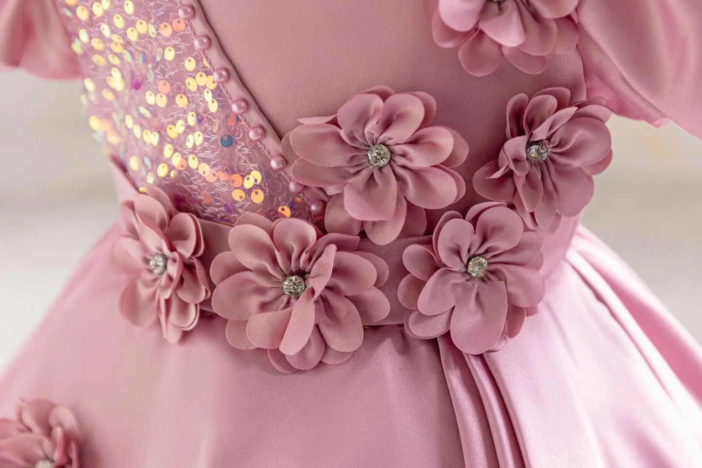 New Kid Party Dress for Occasions Flower Girl Formal Dresses Festive Children Red Clothes 1- 5 Years