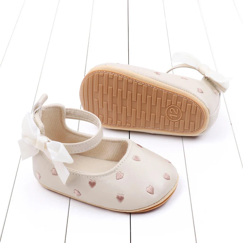 2025 New Baby Girl Shoes Cute Bowknot High Quality PU and TPR Sole Anti-slip Toddler Newborn 0-18 Months Prewalking Sandal