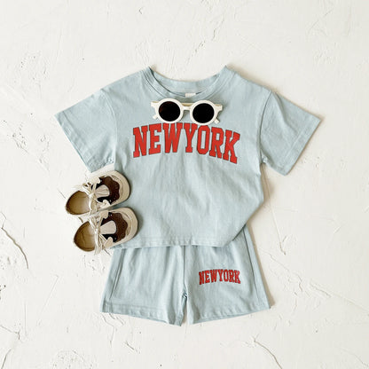 Summer Hot Baby Boys Clothes Pure Cotton Short Sleeved+Shorts Set Letter Printed T-shirt Sports Set Baby Girl Newborn 2PCS