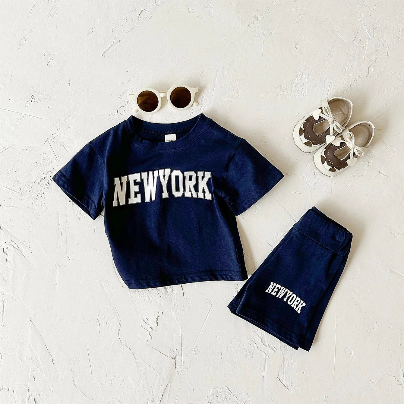 Summer Hot Baby Boys Clothes Pure Cotton Short Sleeved+Shorts Set Letter Printed T-shirt Sports Set Baby Girl Newborn 2PCS