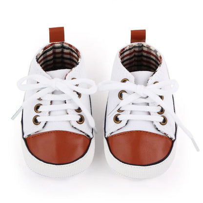 Spring New Baby Shoes Boy and Girl Classic Canvas Casual Sneakers Soft Sole Non-Slip Walking Newborn Toddler Shoes First Walkers