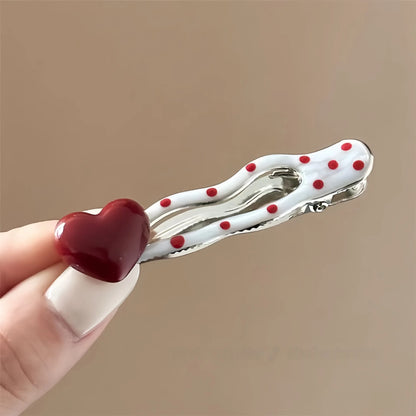 Mini Hair Accessories For Women Girls Sweet Versatile Heart Bangs Hair Clip Fashion Side Clip Cute Hair Accessories Gifts