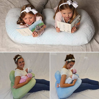 2025 New Baby Cushion, Newborn Feeding Bed Multifunctional  For Twins, Gray