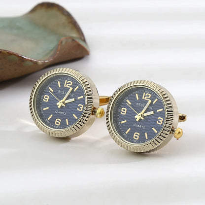 Men's French Watches Cufflinks Fashion Luxury Mens Business Wedding Shirts Accessories Gifts High-end Turnable Clocks Cuff Links