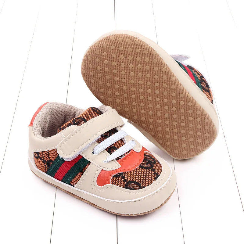 Newborn Infant Girls and Boys Sneakers Recreational Baptism Non-Slip Walking Shoes Fashionable 0-18M Casual Sports Shoes