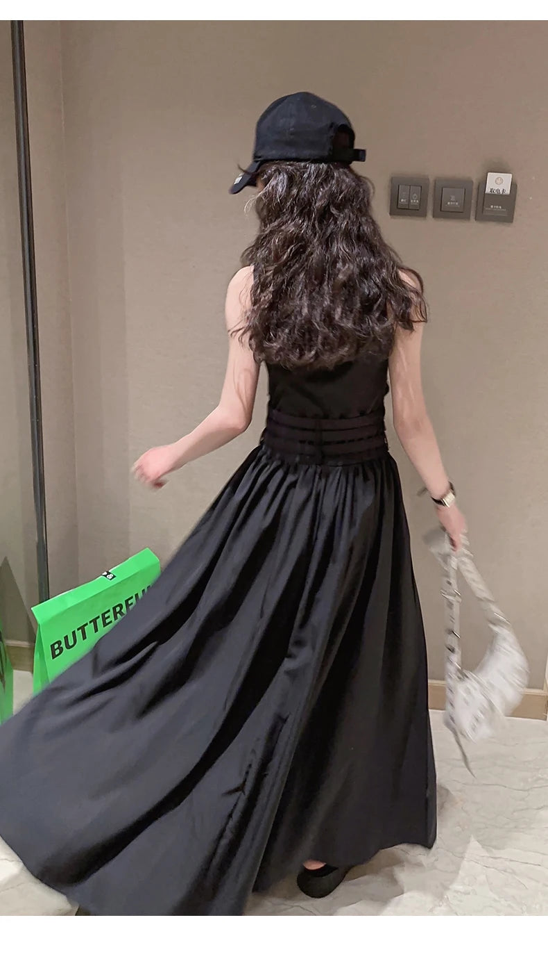kids dresses for girls summer clothes meisjes jurk French style teenage girl sleeveless long dress vestido de princesa luxo 12