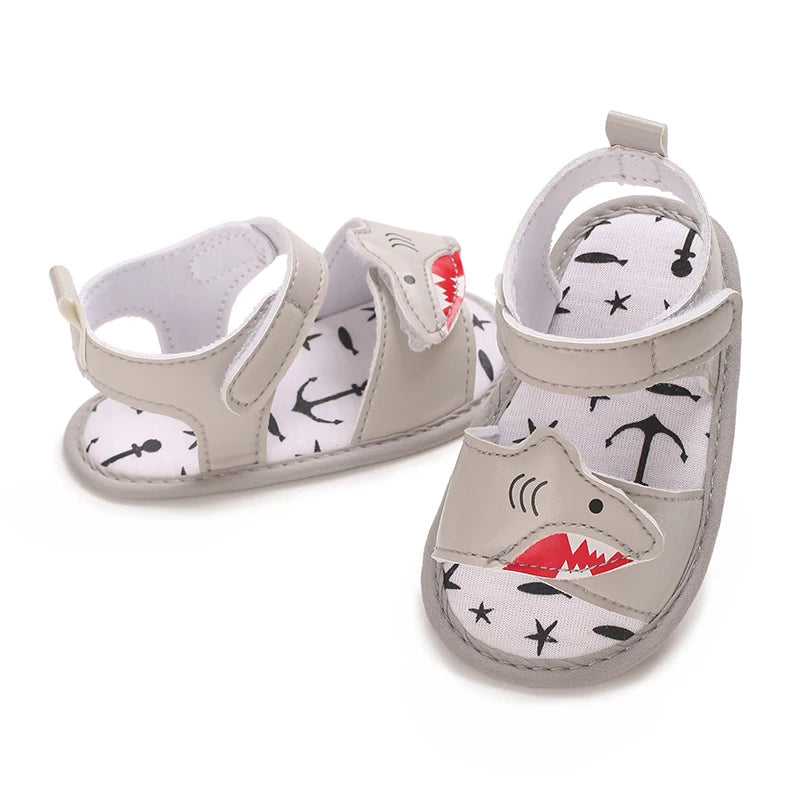 HAIZHIW Cute Cartoon 0-18M Newborn Baby Boys Summer Shoes Sandals First Walkers Newborn Shoes Casual Soft Sole Sandals