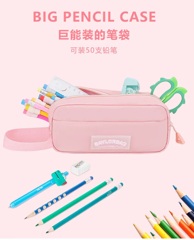New Anti-splashing High-quality Middle High School Student Schoolbag Girls Large-capacity Burden-reducing Children's Backpack