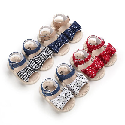 VALEN SINA 0-18M Newborn Baby Girls Summer Shoes Sandals First Walkers Newborn Shoes Casual Soft Sole Sandals Toddler Shoes (Available)