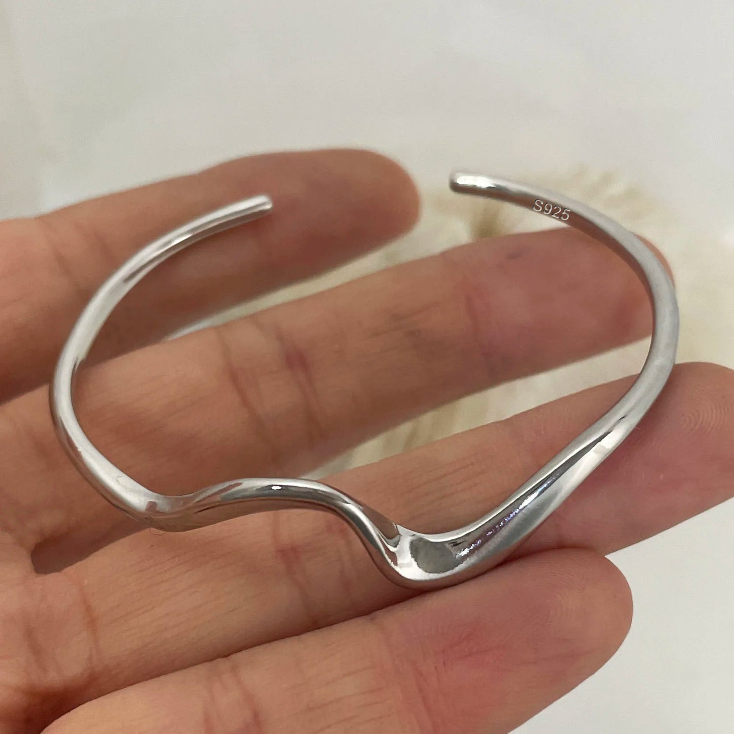 925 Sterling Silver Bracelets for Women Chain Accessories Trend Vintage Simple Heart Pendant Party Jewelry Gift