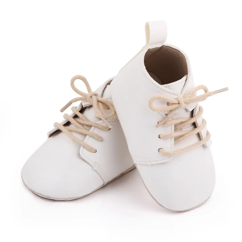 Newborn Baby Shoes Casual Baby Girl Boy PU Leather Infant Toddler Non Slip Soft Sole Sports Shoes First Walker Sneakers