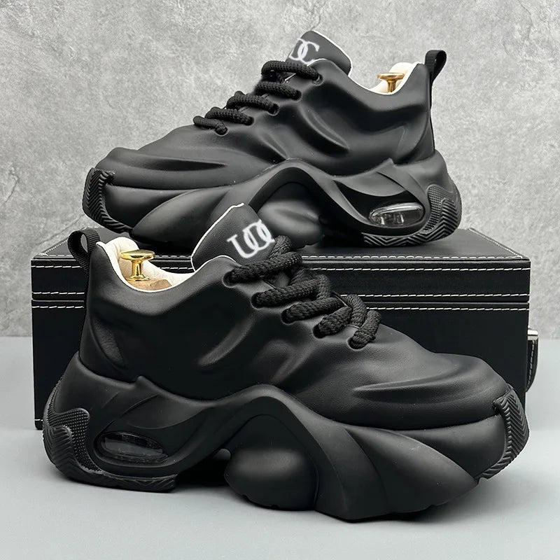 Men Shoes Designer Luxury Casual Sneakers Breathable Platform Shoes for Men Fashion Height Increasing Comfortable Non-slip Shoes   (Available)