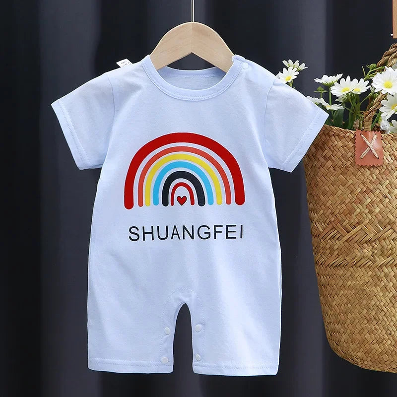 Newborn Baby Boy Clothes Bodysuit For Newborns Summer Romper Baby Girls Clothes Cotton Short Sleeved Jumpsuit