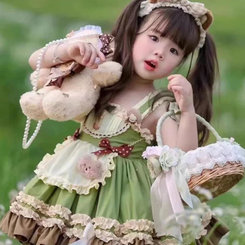 Girl Turkey Princess Lolita's Dress Festliche Kleider Mädchen  Flower Girl Dresses for Weddings Kids Dresses for Girls Eid Dress