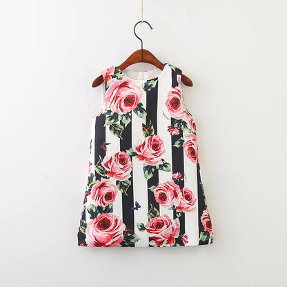 Young Children Vestidos De Fiesta Sleeveless Girls Summer Dresses Princess Girl Dresses European Style Wedding Girl Clothes