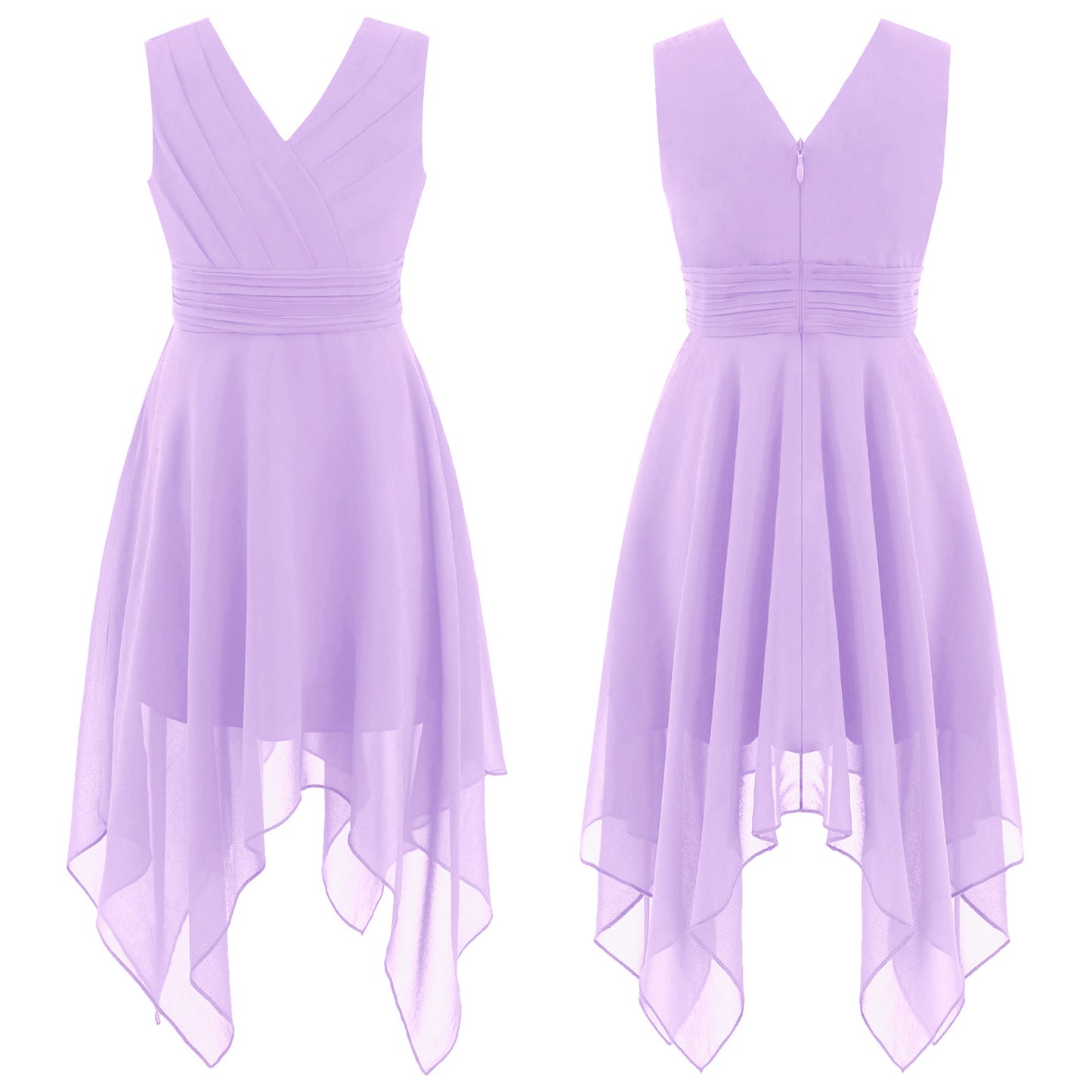 Summer Girls Festive Dress Hi-Lo Tulle Sleeveless Shiny Beaded Dress Flower Kids Wedding Pageant Clothing Evening Communion Gow