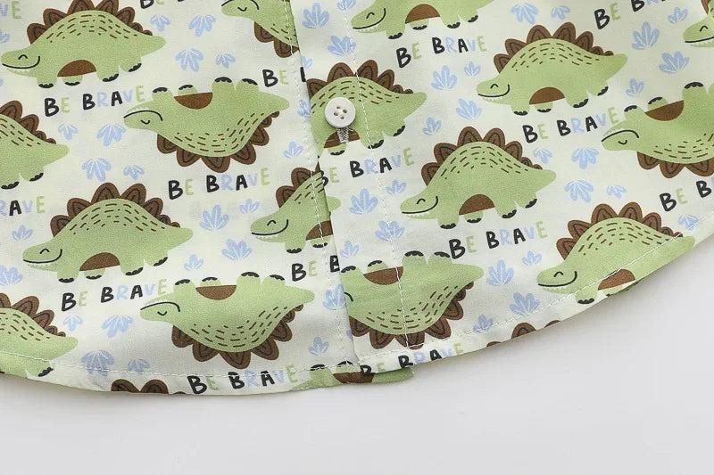 Boys' Summer Shirt Set 2025 New Summer Children's Clothes Baby Short sleeved Shorts Stylish