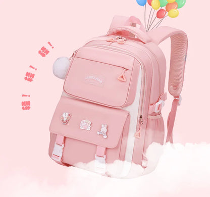 New Anti-splashing High-quality Middle High School Student Schoolbag Girls Large-capacity Burden-reducing Children's Backpack