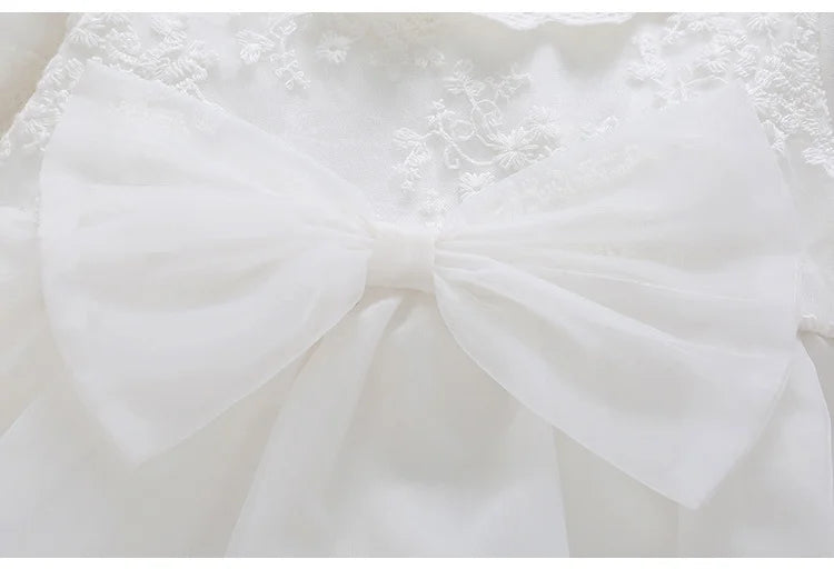 Newborn Baby Girl Dress Baptism Dress White Christening Clothes For Baby Girl Lace Vestido Bebe Robe Bapteme 3 6 9 Months