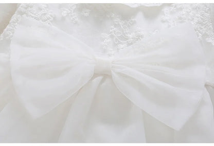 Newborn Baby Girl Dress Baptism Dress White Christening Clothes For Baby Girl Lace Vestido Bebe Robe Bapteme 3 6 9 Months