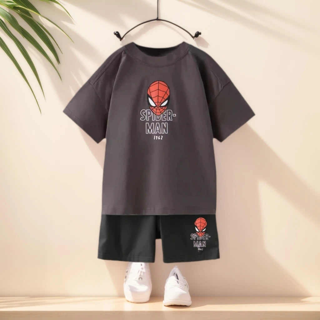 Cool Kids Boys Girls Summer Clothing Sets Children Cut Cartoon Print Short Sleeve T-shirt Tops With Shorts Toddler Baby Pajamas