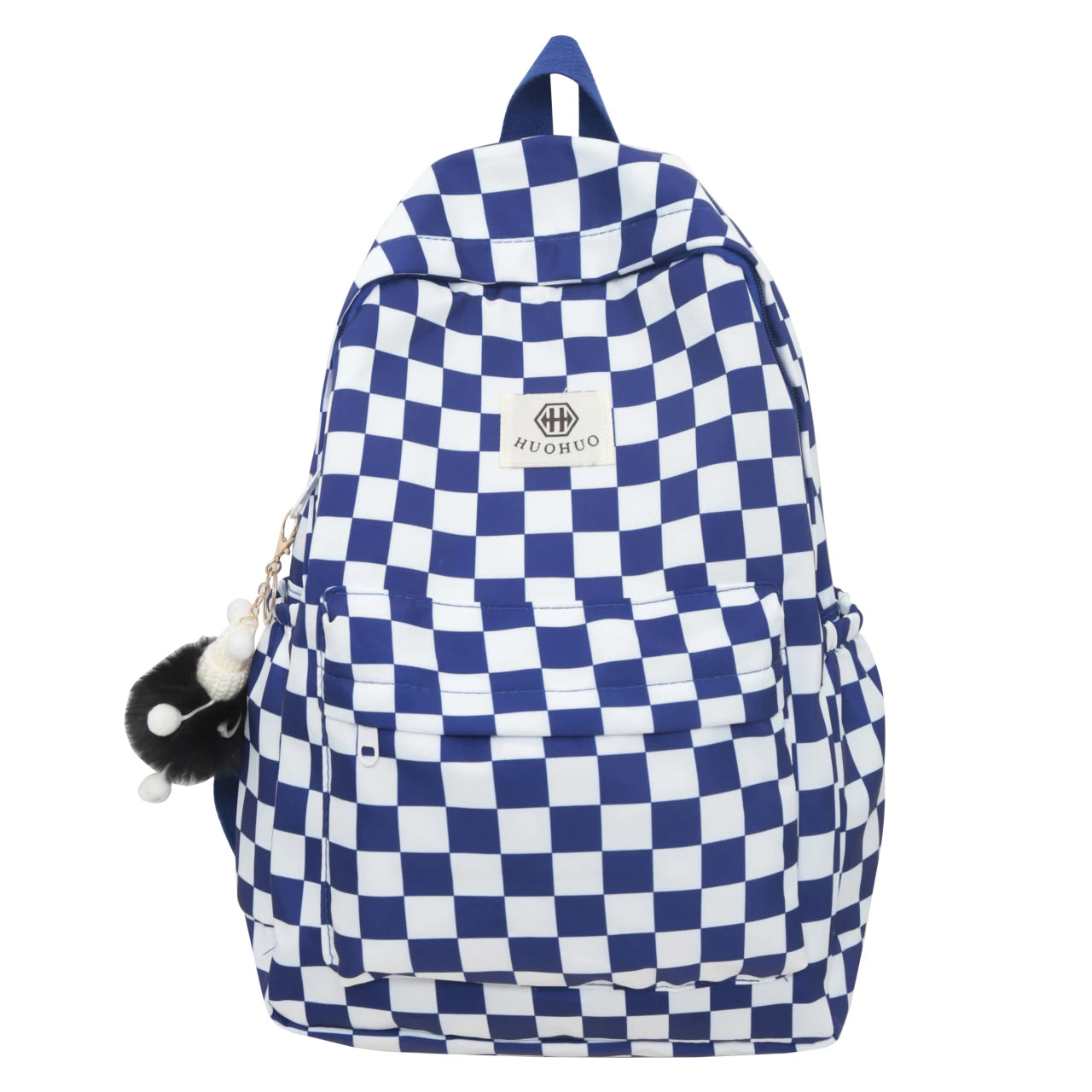 Schoolbags for female junior high school students, high school students, middle school students, girls' checkerboard backpacks
