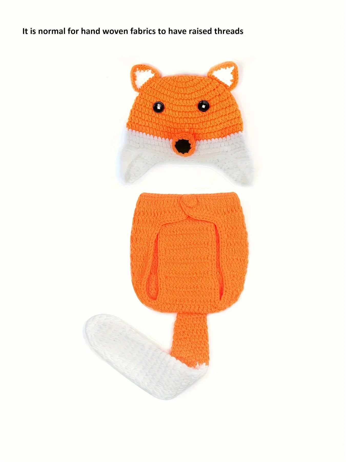 Newborn Photography Outfits Clothes Fox Costume Boy Girl Dress Romper Outfit Baby Handmade Hat Pants Photo Cosplay Photo Props