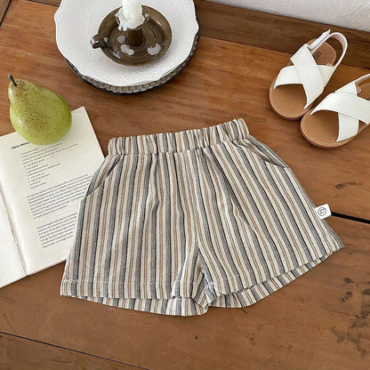 Baby Summer Clothes Boys Vest Set 0-3Y Striped Sleeveless Top Shorts Children's Casual 2Pcs Suit Infant T-shirt Toddler Outfit