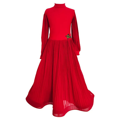 Girl New modern dance dress, girls' ballroom dance, waltz, high-end professional social dance, large skirt performance dress
