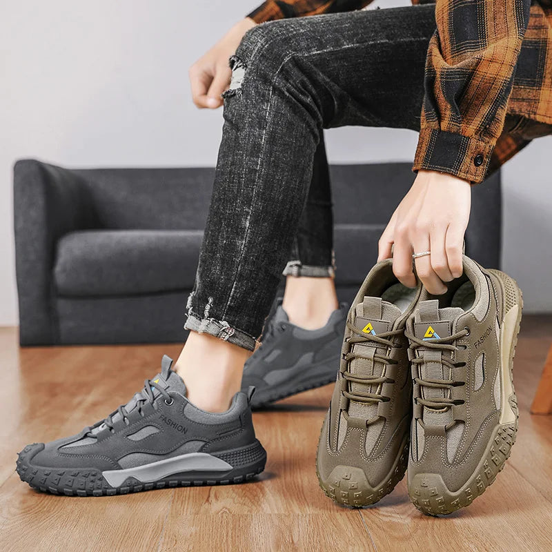 Men's casual sports shoes, soft sole with anti-slip properties, safety shoes for work in the outdoors, outdoor work and leisure   (Available)