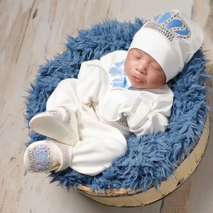 Newborn Boys Romper Clothes Formal Suit 4 Piece Vest Pants and Tie Dresswear Suit Set Welcome Home 40suyi days Celebrity outfit