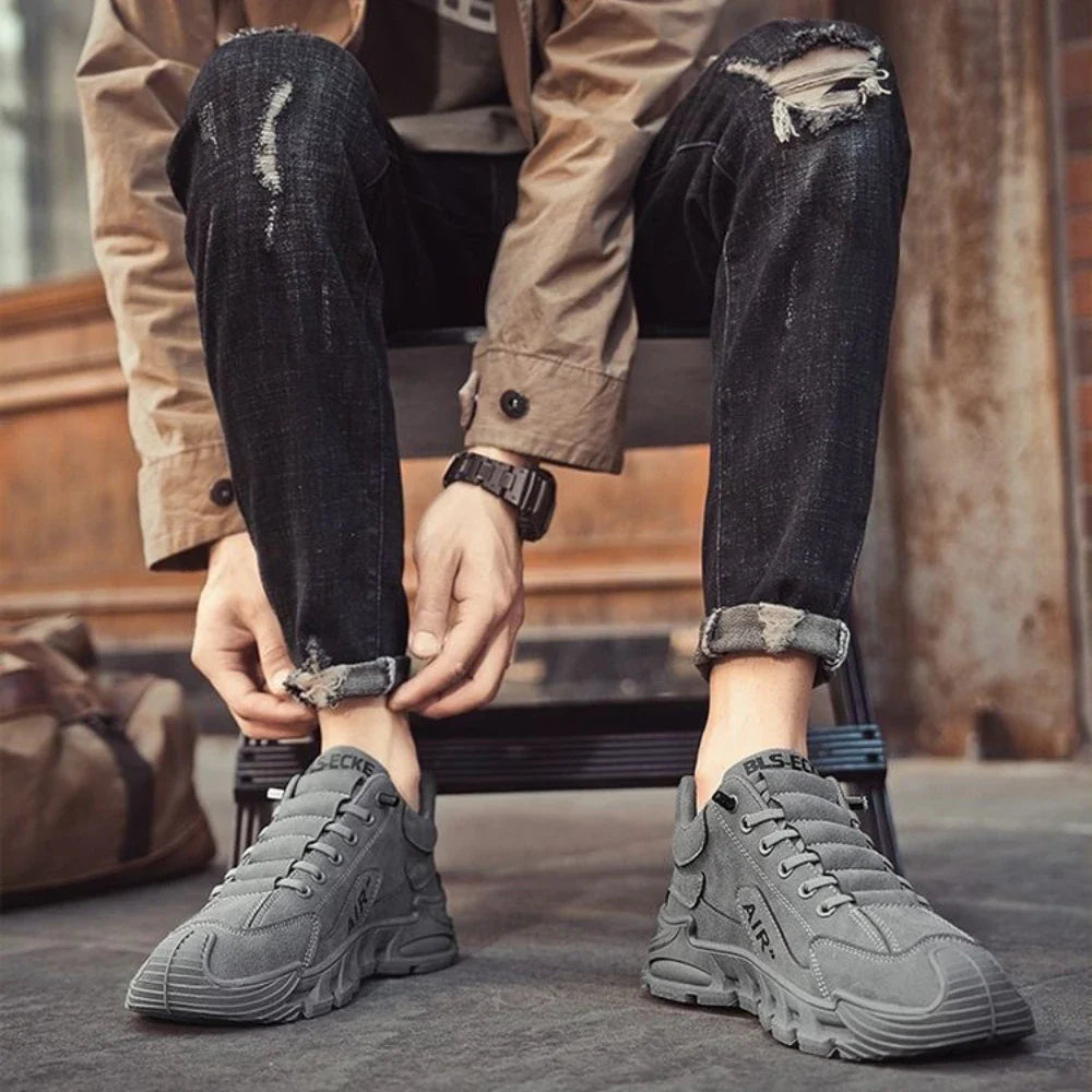 Men's Work Shoes 2025 New Sle Breathable Slip-On Anti-Slip Wear-Resistant Casual Sports Shoes Thick Bottom Labor Protection (Available)