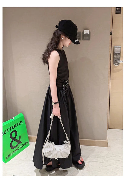 kids dresses for girls summer clothes meisjes jurk French style teenage girl sleeveless long dress vestido de princesa luxo 12