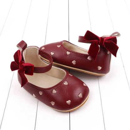 2025 New Baby Girl Shoes Cute Bowknot High Quality PU and TPR Sole Anti-slip Toddler Newborn 0-18 Months Prewalking Sandal